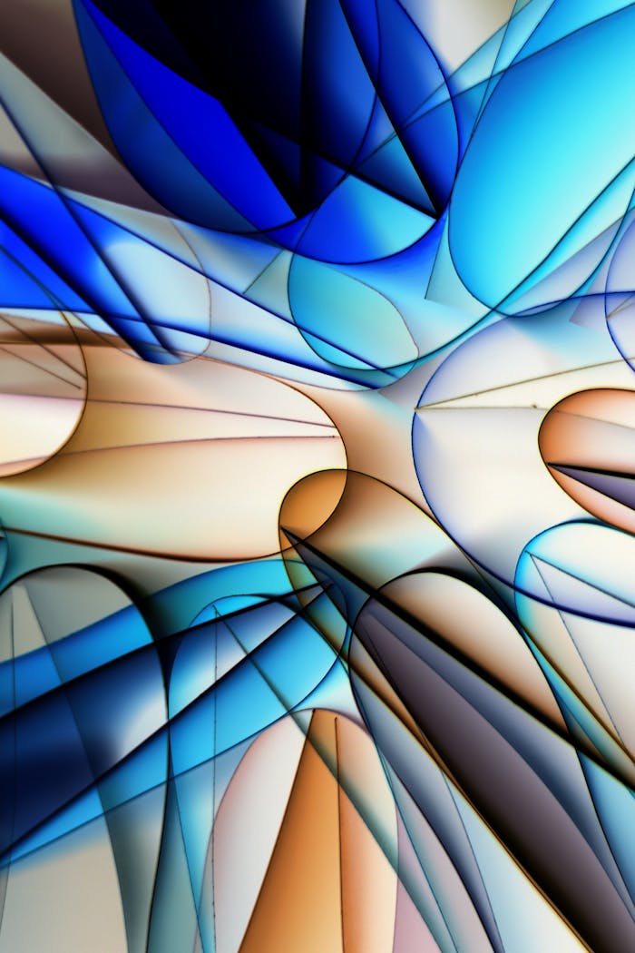 services-01 Dynamic abstract art featuring bold blue and beige fluid shapes creating a sense of movement.
